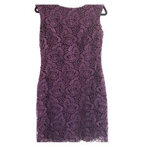 Beautiful Purple Floral Lace Dress